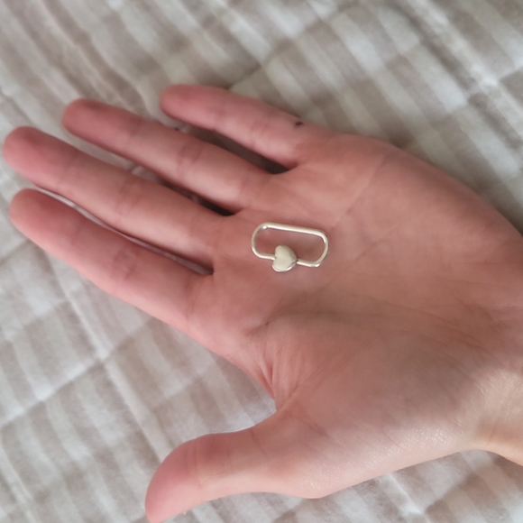 925 STERLING SILVER HEART CHARM HOLDER - Picture 3 of 3